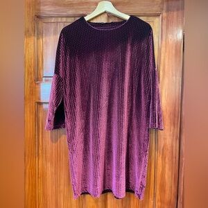 Zara purple velvet dress